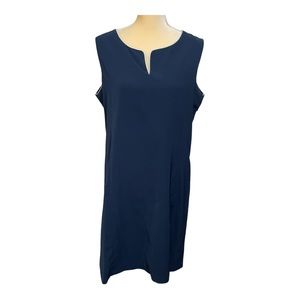 Venessa Navy‎ Blue Crepe Classic Sheath Dress Size XL